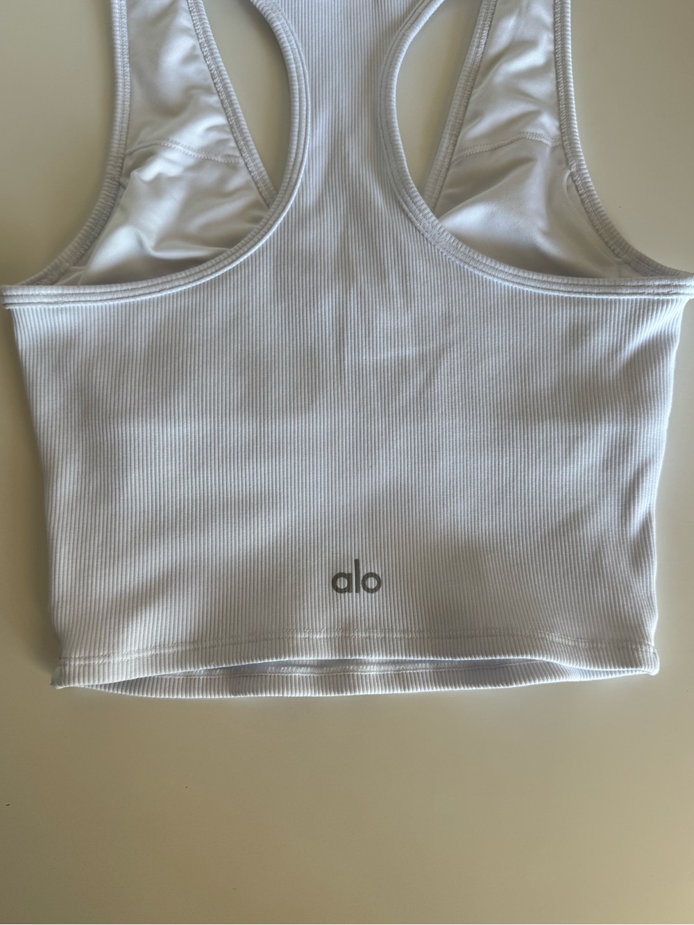 ALO Yoga Goddess Ribbed Cropped Racerback Tank - Picture 6 of 8